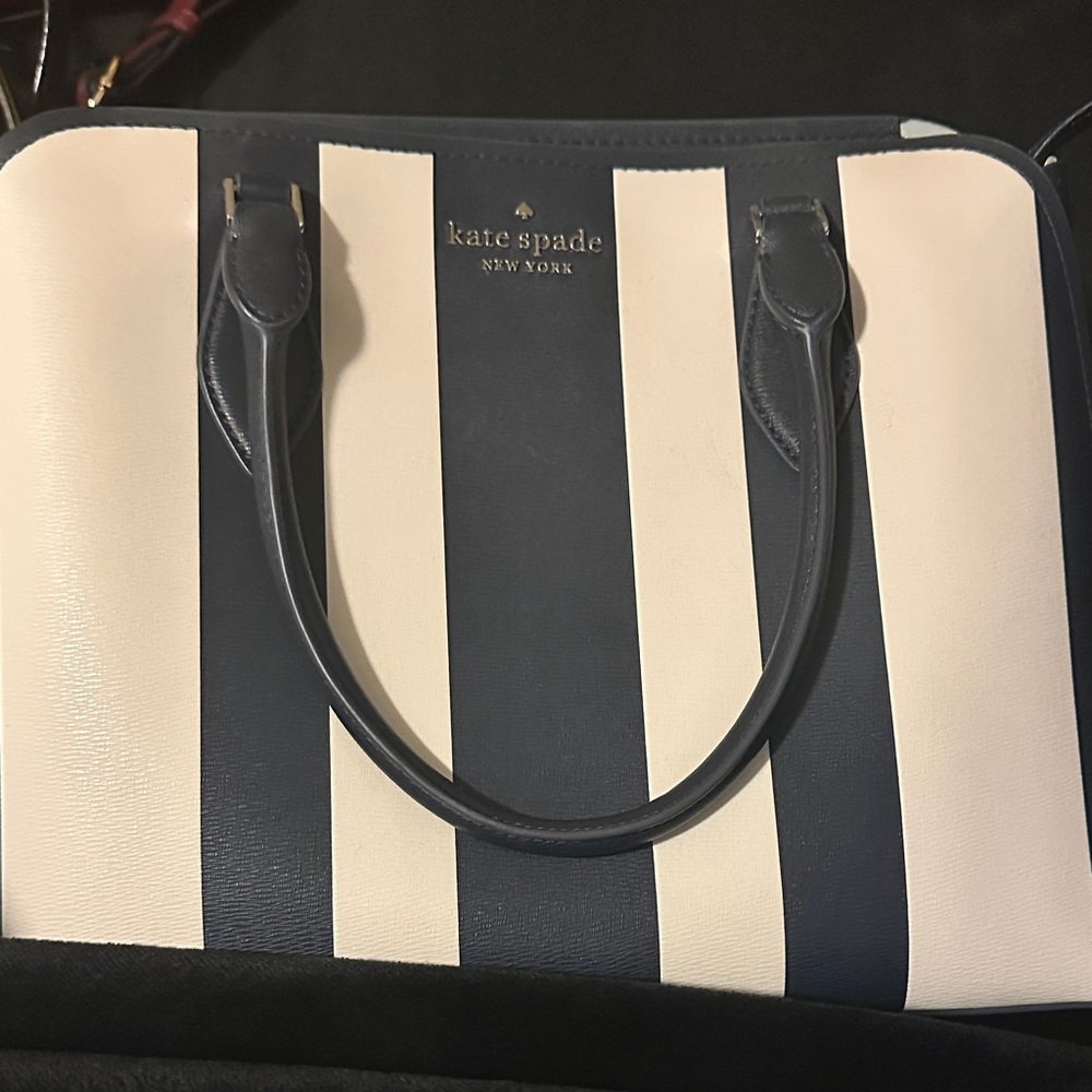 Kate Spade Navy and Cream Striped Women's Bag - Picture 2 of 7